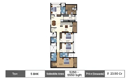 5 BHK-5250-5550 SqFt