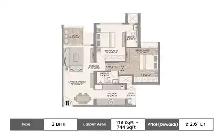 2 BHK 718-744