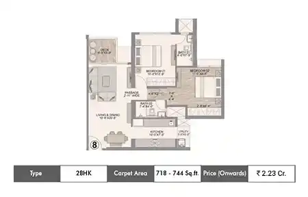 2 BHK 718-744