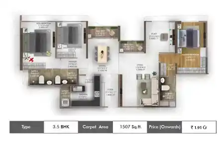 3 BHK 1507 Sq.ft