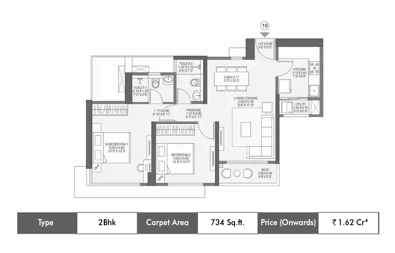 2 BHK-734 
