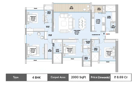 4 BHK 2000 SqFt