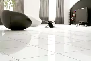 TILES IN LIVING ROOM AND PASSAGE