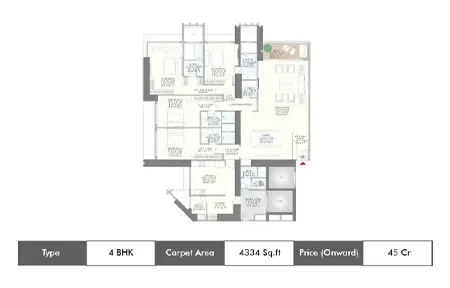 4 BHK-4334 Sq.ft.