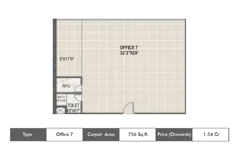Office 7-756 Sq.ft