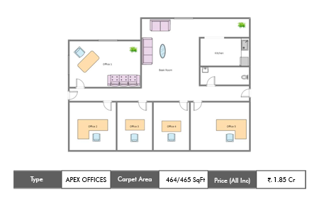Apex Offices	464/465 SqFt