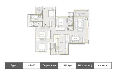 4 BHK Sq.ft.