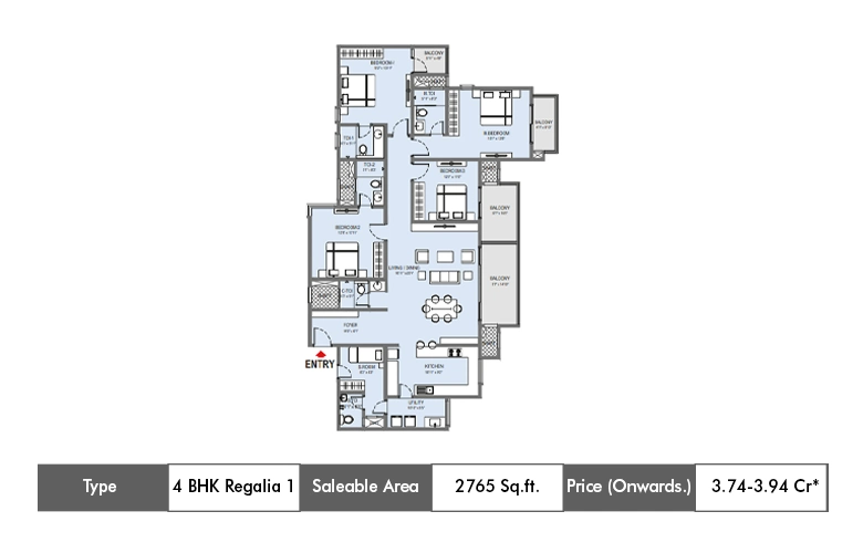 4 BHK Regalia1-2765 Sq.ft.