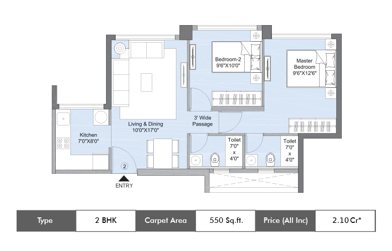 2 BHK-550