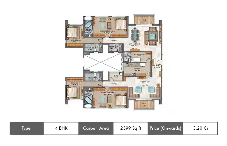 4 BHK-2399 Sq.ft.