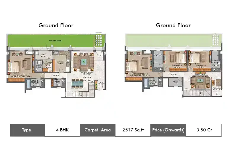 4 BHK-2517 Sq.ft.