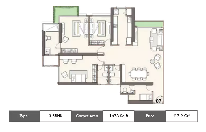 3.5 BHK-1678 Sq.ft