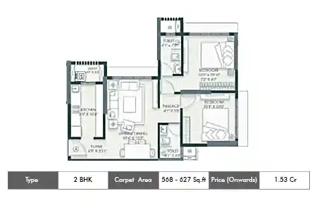 2 BHK 568 627