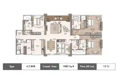4.5bhk 1880sq.ft