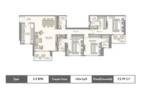 3.5 BHK 1354 SqFt