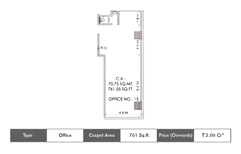 OFFICE 3-761 Sq.ft.
