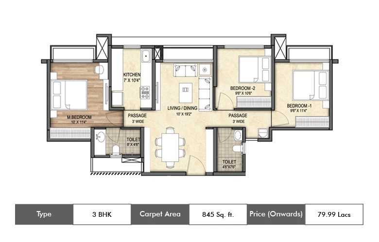 3BHK-845
