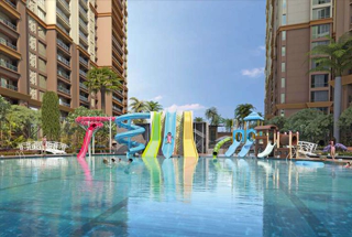 Water Slides & Kids Play Area