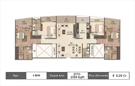 4 BHK 2173-2189