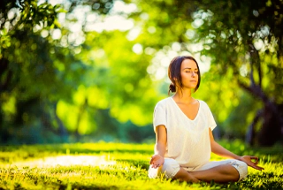 Yoga meditation garden