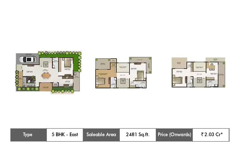 5 Bhk-2481 Sq.ft.
